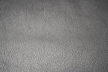 Closeup of full grain black leather