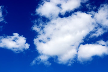 blue sky white space cloud background with light bright of sun. weather at day and  sky clear and sunlight. view blue sky weather in summer and air beauty