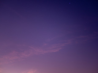 Twilight sky with stars,copy space.