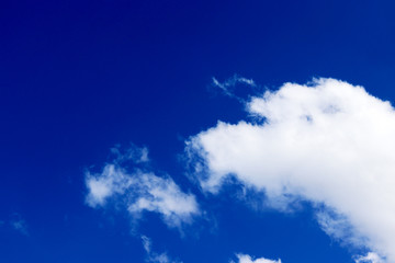 blue sky white space cloud background with light bright of sun. weather at day and  sky clear and sunlight. view blue sky weather in summer and air beauty