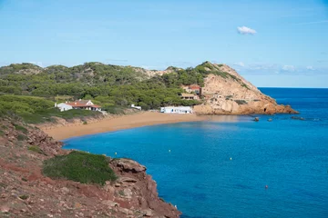 Cercles muraux Cala Pregonda, île de Minorque, Espagne Cala Pregonda, une des plus belles plages de Minorque, îles Baléares