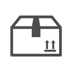 box with up arrows vector icon isolated on white background. Packaging box icon for web, mobile apps and ui design