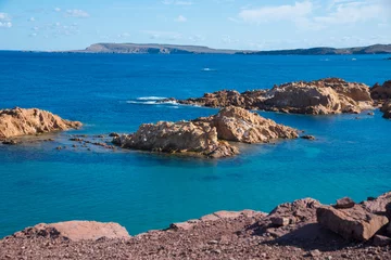 Photo sur Plexiglas Cala Pregonda, île de Minorque, Espagne Cala Pregonda, une des plus belles plages de Minorque, îles Baléares