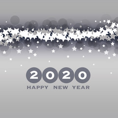 Fototapeta na wymiar Best Wishes - New Year Card, Cover or Background Design Template with Stars - 2020