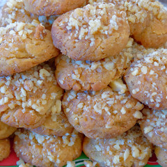 "melomacarona" traditional Greek Chrismas cookies with honey syrup and nuts