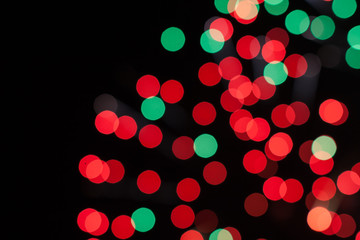 Blurred bokeh christmas lights color