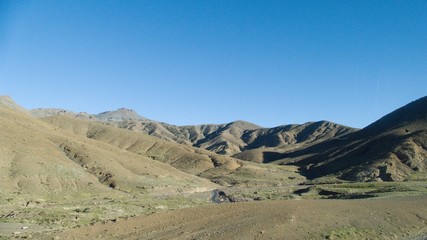 Fototapeta na wymiar dry landscape of Moroccan high Atlas