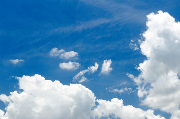Naklejka na ściany i meble Blue sky and white clouds