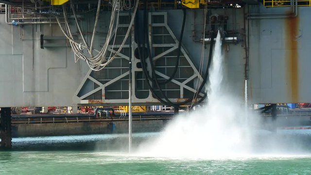 Performing integrate acceptance test (IAT) to test power management system of the jack up rig at the shipyard by using the paddle BHA to generate torque while pumping. 