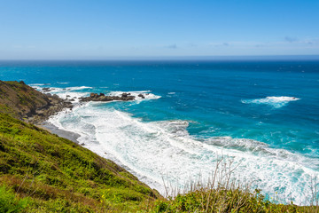 The Pacific coast and ocean at Big Sur region. California landscape, United States