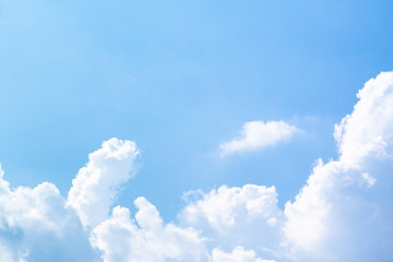 photo of blue sky and white clouds or cloudscape.