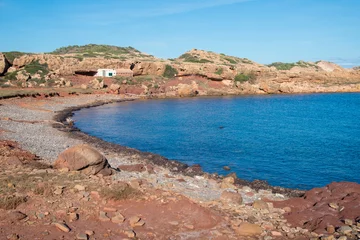 Cercles muraux Cala Pregonda, île de Minorque, Espagne Petite plage voisine de Cala Pregonda, une des plus belles plages de Minorque, îles Baléares