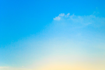 Gradient image photo of sunset or evening time of blue and orange color for background.