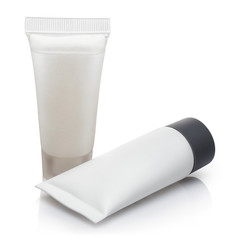 Cream tubes, isolated on white background