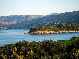 Line of the coast of Croatia in Dubrovnik