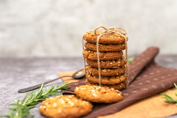 oatmeal cookies on the table