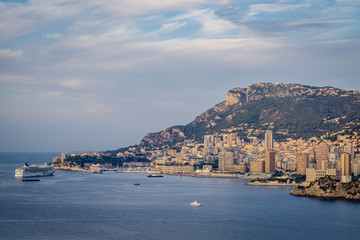 Fototapeta na wymiar Monaco Cityscape After Sunrise
