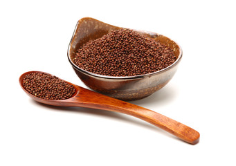 Perilla herb seed used in traditional,chinese herbal medicine over white background. Su zi. Fructus perillae frutescentis.