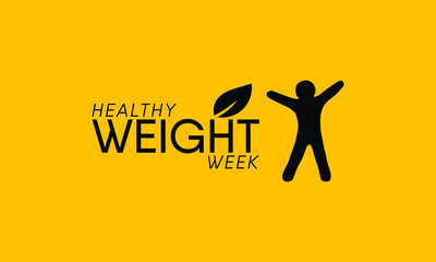 Vector illustration on the theme of Healthy weight week in January