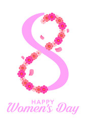 stock vector International women's day flower background templates for card, poster, flyer and other users