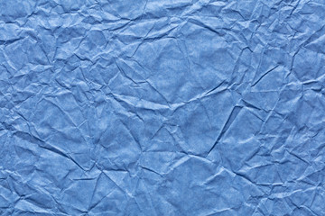 Crumpled paper texture in saturated blue color for your awesome greeting card.