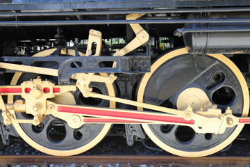 old steam locomotive wheels