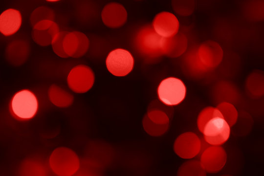 Blurry red abstract bokeh festive Christmas / Valentines background