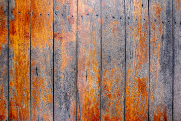 Top view of colorful or multi color wooden wall or floor for background texture.