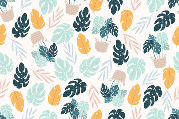 Tropical seamless pattern