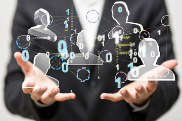 Group of business partner looking for the future