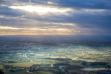 atlantic ocean french coast aerial winter view
