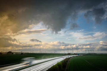 Fototapeta na wymiar Aprilwetter in der Uckermark