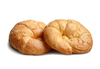 Croissant isolated on white background.