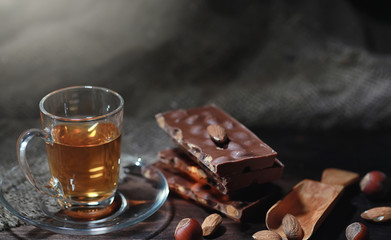Brewed tea on a serving table
