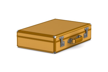 closed travel bag on white background. Isolated 3D illustration