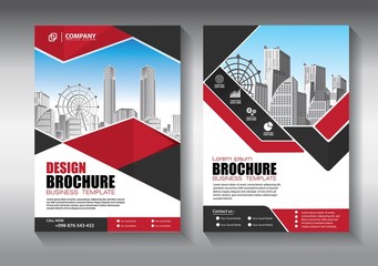 Brochure design, cover modern layout, annual report, poster, flyer in A4 with colorful triangles, geometric shapes for tech, science, market with light background