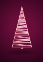 Neon color christmas tree
