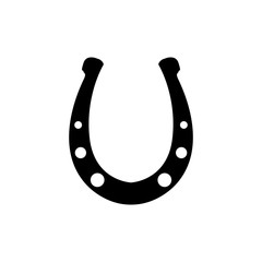 horseshoe icon vector in flat style 