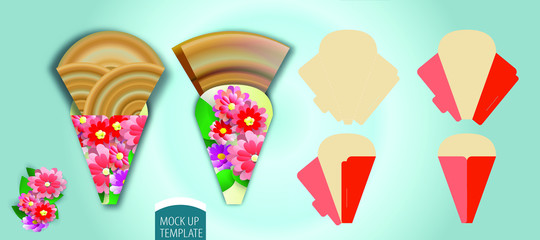 crepe holder packaging,Corporate identity for business, presentations crepe  brand.