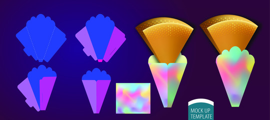 crepe holder packaging,Corporate identity for business, presentations crepe  brand.