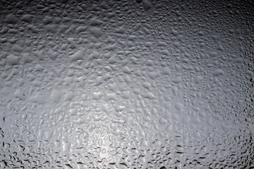 Water droplets on glass