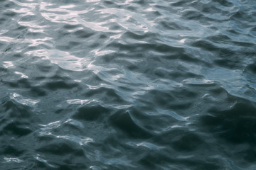 wave pattern of the surface of a river