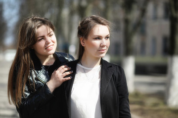 Cute girl in an autumn park