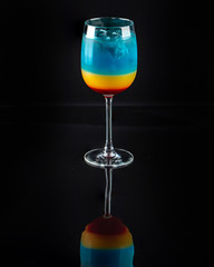 alcoholic cocktails: long island ice tee, tequila sunrise, negroni