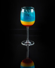 alcoholic cocktails: long island ice tee, tequila sunrise, negroni