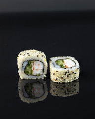 Sushi, rolls, are a traditional dish of the cuisine of the land of the rising sun.
