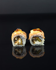 baked rolls, with vegetables, with fish, with seafood