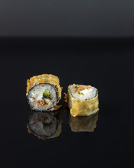baked rolls, with vegetables, with fish, with seafood