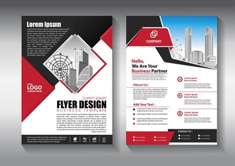 Brochure design, cover modern layout, annual report, poster, flyer in A4 with colorful triangles, geometric shapes for tech, science, market with light background