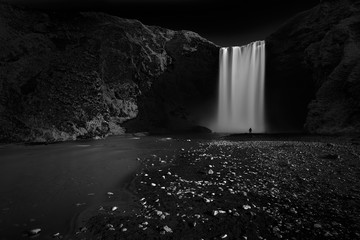 wodospad Skogafos Islandia - obrazy, fototapety, plakaty